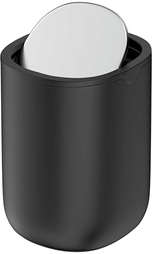 EverGrove Mini Table Bin,Desktop Trash Can | Swing Lid,Weighted stainless steel lid For desks and coffee pods,table bin