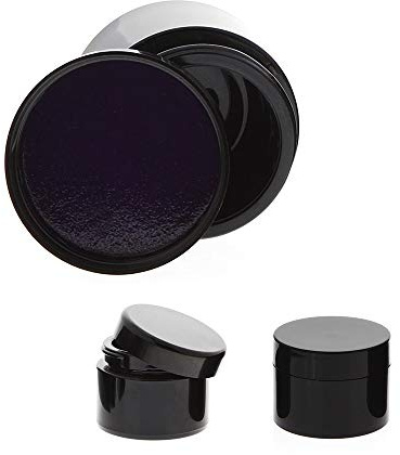 Miron-Glas Violett Tiegel flach 100 ml Energieschutz Deckel, Leere Kosmetex Violettglas flache Dose, Kosmetik-Dose, 3 Stück