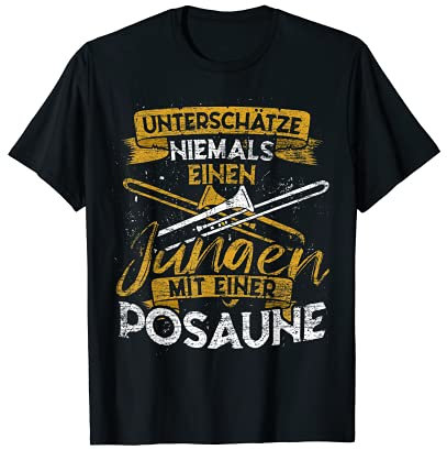Posaune Geschenk Orchester Jazz Musik Junge Posaunist T-Shirt