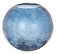 Pandecor Vaso a Sfera Boule in Vetro Blu d. 15 x h. 13 cm