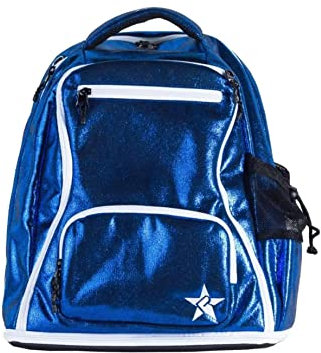 Royal Faux Suede Rebel Dream Bag with White Zipper
