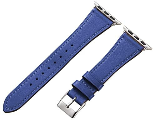 Bracelet Cuir pour Apple Watch, Compatible Series 1-11 SE Ultra 38/40/41/42/44/45/46/49 mm, Connecteur Acier Inoxydable, Homme Femme