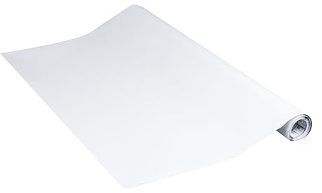 Vénilia Klebefolie Möbel, Weiß, 90 cm x 2,6 m, selbstklebende Folie Möbel, Dekofolie, PVC ohne Phthalate, 56108