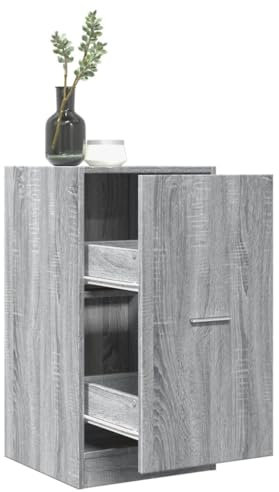 Juroupi Apothekerschrank Grau Sonoma 40x41x77,5 cm MedizinschräNke Hausapotheke Schrank Arzneischrank Apothekerschrank Holzwerkstoff