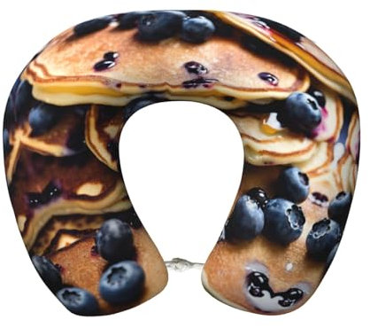 Blueberry Pancakes04 Personalisiertes Reisekissen aus Memory-Schaum, geeignet zum Schlafen in mehreren Szenarien