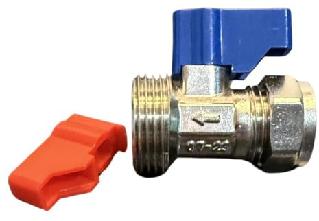 Washing Machine Tap Connector 15mm x 3/4 Isolation Valve - Hulthor