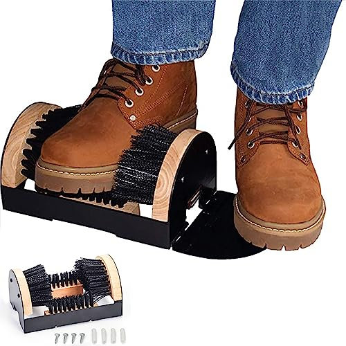 KEhtu Boot Scrubber, All Weather Industrial Shoe Cleaner, pour Les Bottes, Les Chaussures Et Les Chaussures De Golf Enduites De Boue Et De Saleté, Y Compris Les Accessoires De Montage