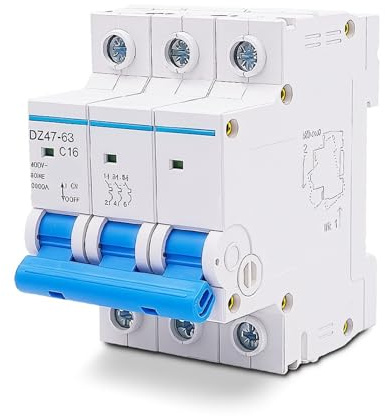 Disjoncteur triphasé DZ47-63 3P 16-63A 380 V, protection moteur, interrupteur électrique robuste, 1 pièce(25A)