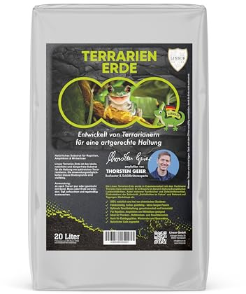 Terrarienerde 20L Terrarium Substrat Grabfähiger Bodengrund | Ungedüngte Erde für Reptilien & Amphibien, feinkrümelig, ideal für stabile Schichten & naturnahe Gestaltung im Terrarium