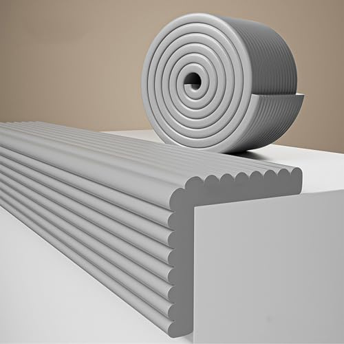 Kantenschutz Schaumstoff, Kantenschutz Selbstklebend, Bettkantenschutz wie Tisch, Schreibtisch, Kamin(Grey,10m/32.8ft)