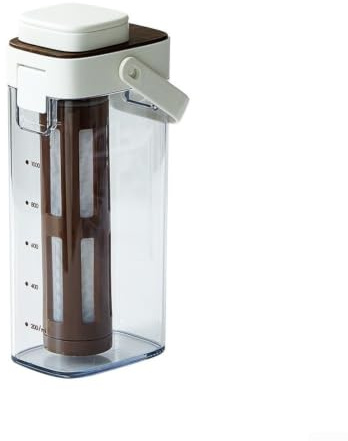 Iste maskin 1 000 ml för användning i hemmet (vit) | 350-mesh finfilter, sedimentfri extraktion, klar bryggning, 1 000 ml kapacitet, lätt hälla
