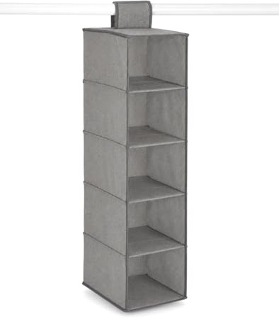 GUTE LINES Organizer Armadio Air, Mensole da armadio, Portatutto per Cappello, Calze, Mutande, Asciugamani (Grigio, 30 x 15 x 70 cm)