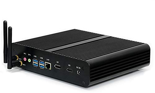 KINGDEL NC860 Fanless Mini PC, Powerful Nettop with i7 10th Gen. CPU, Barebone, 4K 4096x2304, HD Port, DisplayPort, Gigabit Ethernet, Full Metal Case W-11 Pro