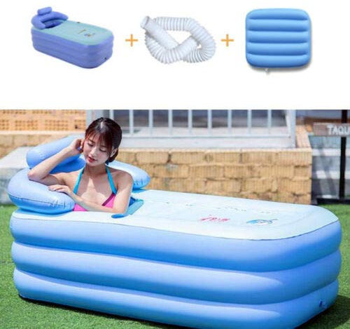 Baignoire gonflable portable en PVC pour adultes - Baignoire gonflable à gonfler - Antidérapante - Baignoire chaude SPA