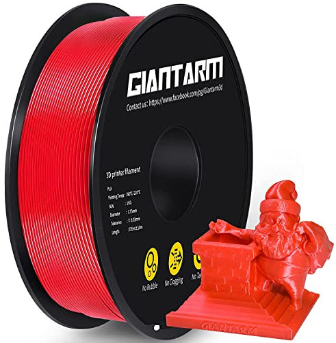 GIANTARM PLA Filament 1.75mm,3D Drucker Filament PLA 1kg,MaBgenauigkeit +/- 0,02mm,3D-Druckmaterialien,PLA Rot