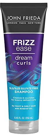John Frieda Anti Frizz, Frizz Ease Dream Curls Shampoo, SLS/SLES Sulfate Free Shampoo for Curly Hair, Helps Control Frizz, with Curl Enhancing Technology, 8.45 Fluid Ounces