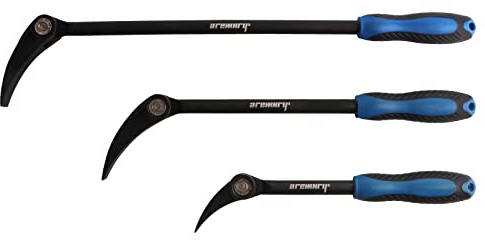Aremnry Set med 3 st indexeringsbänkar – 15 positioner justerbar vinkel bända stänger – hög hållfasthet krom vanadinstål – 20 cm, 30 cm, 40 cm vändbara stänger