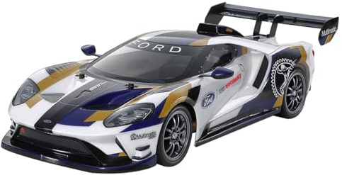 Tamiya 1:10 RC Ford GT Mk.II 2020 (TT-02), ferngesteuertes Auto, RC Fahrzeug, Modellbau, Bausatz zum Zusammenbauen, Bausatzmodell 58689 Mehrfarbig
