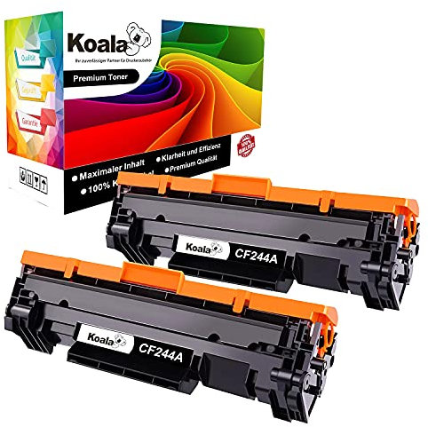 Koala Kompatible Tonerkartusche als Ersatz für HP 44A CF244A Toner für Laserjet Pro MFP M28A M28W M15A M15W Drucker (Schwarz, 2er-Pack)