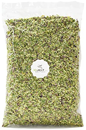 DOSICILY.COM - Gioielli al pistacchio - Granella ECCELLENTE con Pistacchio Verde di Bronte DOP confezione sottovuoto (250g). Non salato e nemmeno tostato - Per Ricette fatte in casa