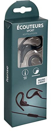 itense - Ecouteurs pour Le Sport, kit écouteurs pour Le Sport - Forme Ergonomique - Puissance sonore: 90db - avec Prise Jack 3,5mm - Longueur câble: 100 cm - Système de Maintien de l'oreillette