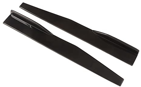 2 Uds Faldón Lateral de Coche, KIMISS Universal Car Body Styling Faldón Lateral ABS Faldón Lateral Trasero para Modificación Automotriz (negro brillante)