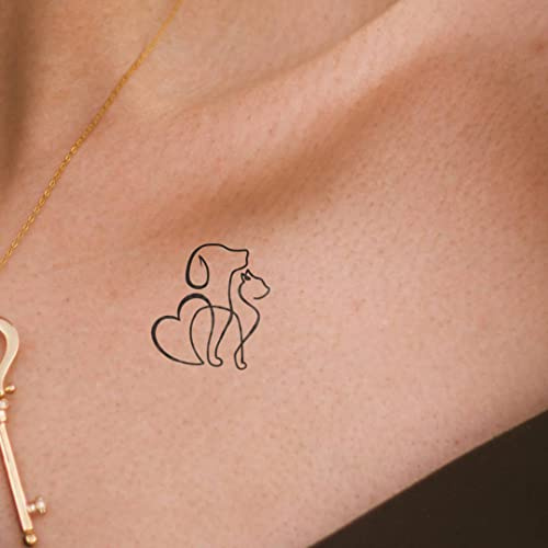 MyJagua Tattoo • Gefährten im Herzen | 1-2 Wochen Tattoo | Auf Pflanzenbasis | Hautverträglich | Wasserfest | Neue Tattoo Technologie | Kein Klebe Tattoo