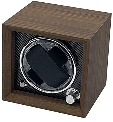 Baoblaze Automatischer Uhrenbeweger Einzelner Uhrenbeweger Desktop-Display mit leiser Uhrengehäuse für Damen Herren Geschenke Armbanduhr Mechanische, Schwarz