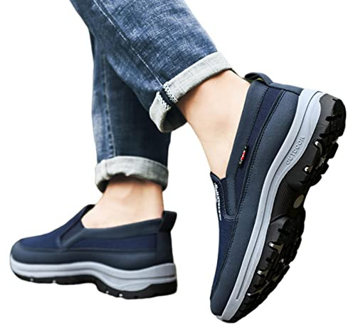 FOCCAR Chaussures orthopédiques pour homme, chaussures à enfiler avec soutien de la voûte plantaire, baskets respirantes pour sports de plein air, randonnée, marche ruftup