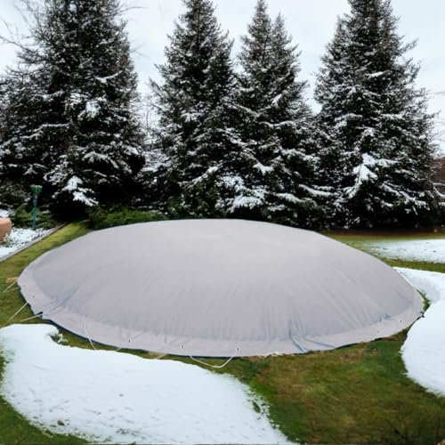 EVOLUTION Aufblasbare Poolabdeckung Rund 300 cm Grau Überwinterung Luft Kissen Pool