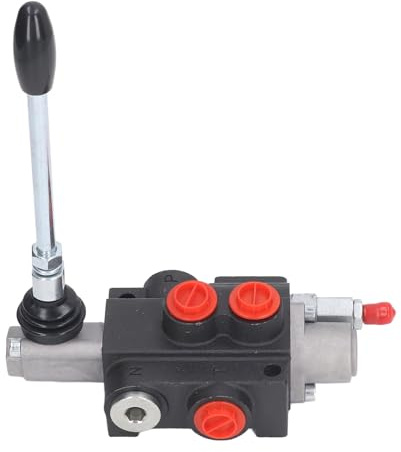 UPQRSG Hydraulikventil 1 Spule, Hydraulisches Richtungssteuerventil, Doppeltwirkend mit Einstellbarem Entlastungsstangen-Steuergriff, Traktorzubehör für Kleine Traktoren, Traktoren, Lader, Holzspalter