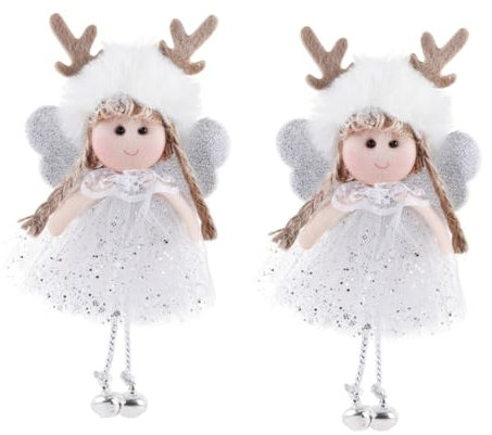 Ciieeo 2stücke Weihnachtsbaum Plüsch Netzgaze Geweih Dekoration Niedliches Weihnachtsornament Für Baumdeko Für Festliche Anlässe