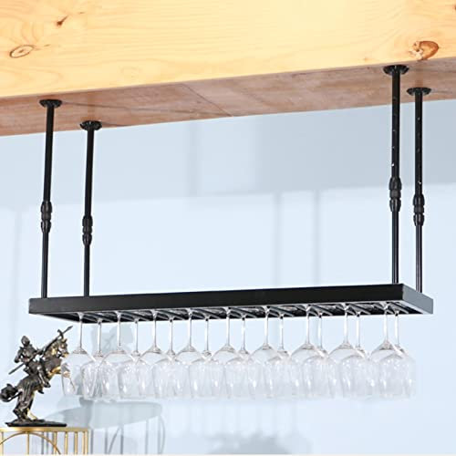 Weinglashalter für die Decke, Weinglasregale, hängender Glashalter, Regal, Stielglasregal, Champagnerglasregal, Halter für Bar, Küchenschrank, Schrank (Größe: 100 x 30 cm)