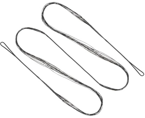 PATIKIL Corde d'arc Recurve, Corde d'arc de Remplacement 14 Brins pour Arc Long pour Équipement d'Archerie Universel, Noir AMO 62 (Réel 58)