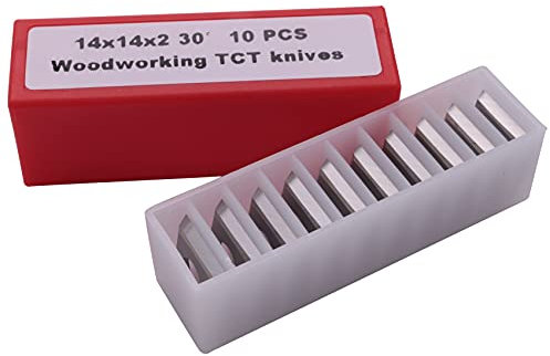 IMCCZONY 10 Piezas de Cuchillas de InsercióN de Carburo de Torneado de Madera Fresado de 30 Grados Torno Hoja de Repuesto de Cincel 14X14X2 Mm