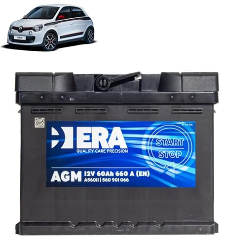 Batteria 60Ah A.G.M. per Renault Twingo III 0.9 TCE 1.0 SCE benzina 2014+