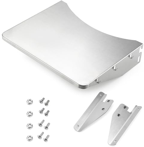 onlyfire Tavolino da Barbecue in Acciaio Inossidabile per Weber WSM 57 cm Cooker, Tavolino da Griglia Aggiornato con Ganci, Pieghevole