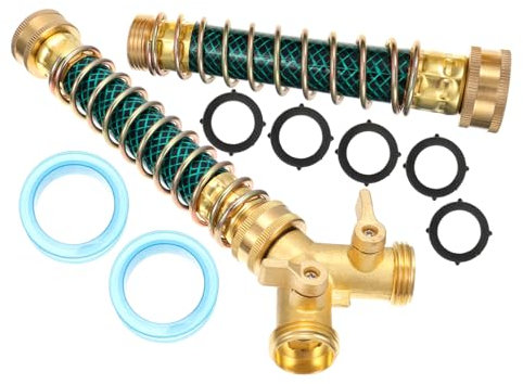 Sosoport 11pièces Répartiteur De Tuyau Arrosage Laiton avec Connecteur Robuste Adaptateur De Robinet pour Sortie Séparée Facile à Utiliser