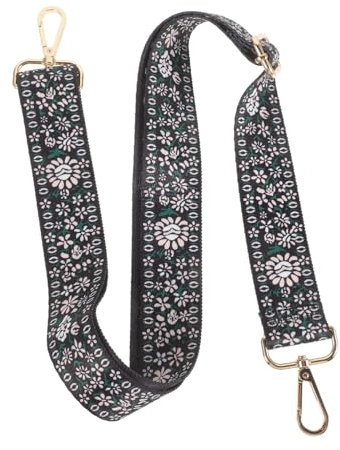 COSMEVIVI Floral Pattern Banjo Strap with Adjustable Clips, Sturdy Polyester Replacement Belt for Mandolin Players and Music Practice: 1
