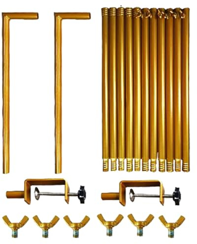 Gold Table Display Stand - Versatile on Table Stem System | Party Decoration Trellis with Clips, Balloon Cluster Frame, Wedding Sign Holder for Dessert Tables