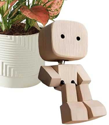 Generisch Wackelnde Holzfigur - 8x4cm Charmante Kleine Holzfigur | Shaking Wooden Man Figur | Wackelnder Holzmann | Handgefertigte Schüttelmann Für Reisebaustudien Schlafzimmer Pendelzimmer