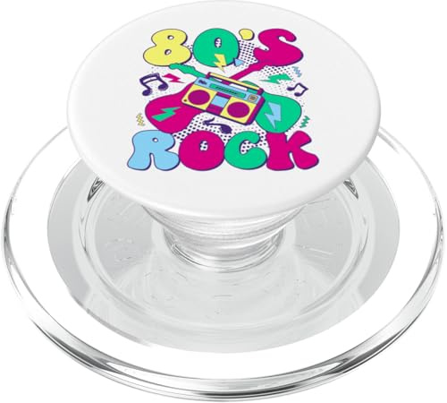 80’s Rock Design rétro années 80 avec Boombox et Guitares PopSockets PopGrip pour MagSafe
