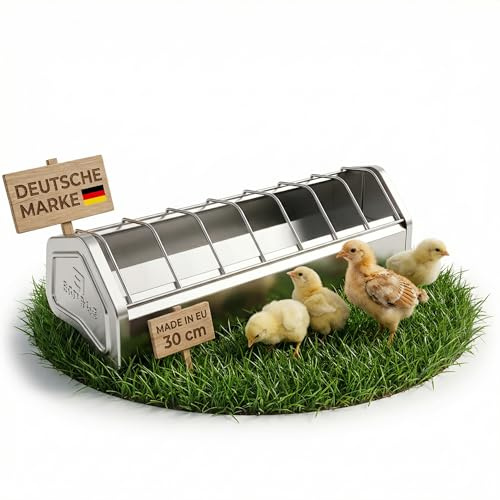 Küken-Futtertrog 30cm, Geflügelfutterspender verzinkt