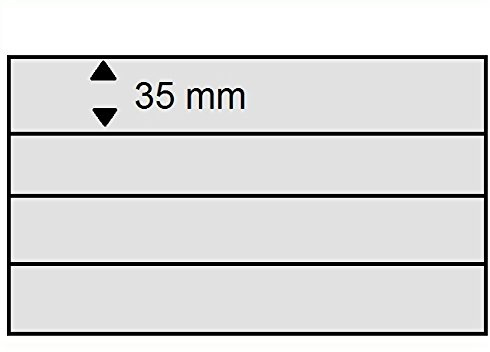 SAFE 744 Cartes à insérer pour timbres DIN A5 avec 4 bandes transversales à H35 x L210 mm