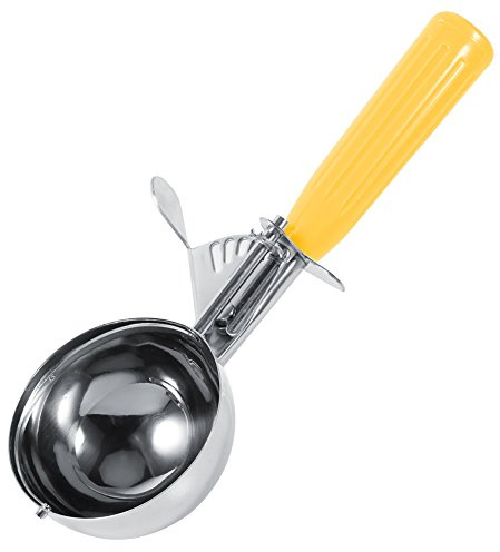 Cuillère Gâteau aux Fruits Dessert Crème Glacée Scoop Cuisine en Acier Inoxydable Melon Souple en Silicone Poignées À Main Déclencheur Libération Cuillère à Pelle