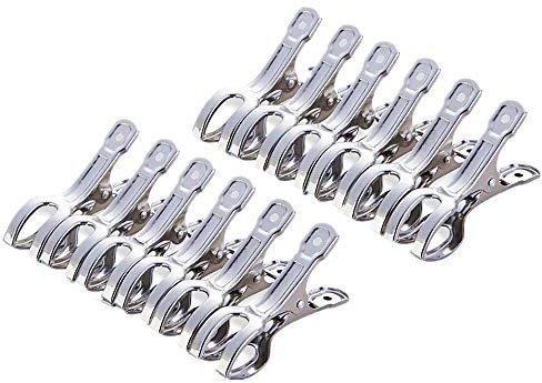 Handtuchklammern, Strandtuch-Clips, Edelstahl, Winddicht, für Steppdecken, Handtücher, Decken, Kleidung, 12 Stück, 8,5 cm