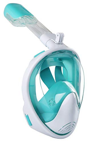 BaronHong Schnorchelmaske Faltbare Vollgesichtsmaske zum Schnorcheln, Trockenaufsatz Anti-Fog & Anti-Leak (grün, L/XL)