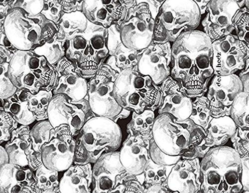 MST-DESIGN Wassertransferdruck Folie I Starter Set Klein I WTD Folie + Dippdivator/Aktivator + Zubehör I 4 Meter mit 50 cm Breite I Totenköpfe Skulls I CA-R-018