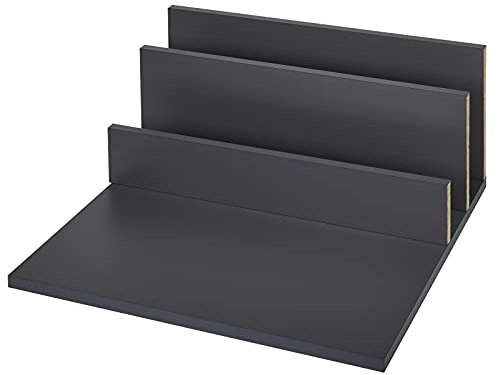 Spanplattenset Boden und Rückwand anthrazit passgenau für Schubladensystem JUNKER-SLIM mit einer Tiefe von 500 mm und Korpus-Außenbreite 600 mm (bei 16 mm Korpus-Seitenstärke)