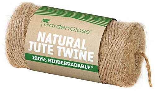 GardenGloss® Corda Juta In Fibra Naturale (100m) - Spago per il giardinaggio, l'artigianato, il fai da te e le confezioni regalo - 100% biodegradabile